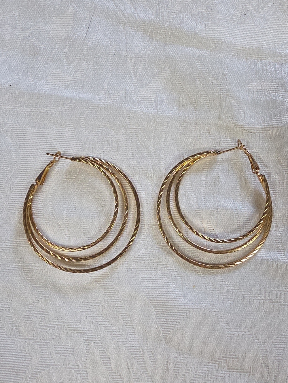 Gold Triple-Hoop Women’s Earrings